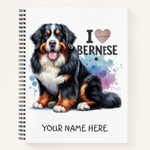 Cuaderno Amo Mi Nombre Personalizado De Perro De Montaña Be