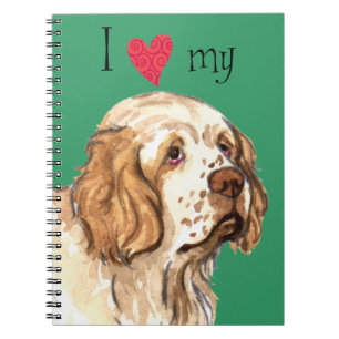Cuaderno Amo mi perro de aguas de Clumber