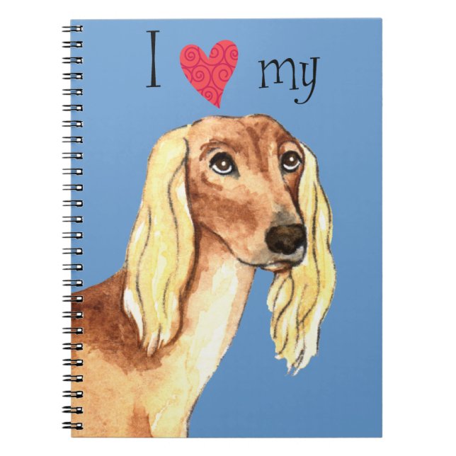 Cuaderno Amo mi Saluki (Frente)