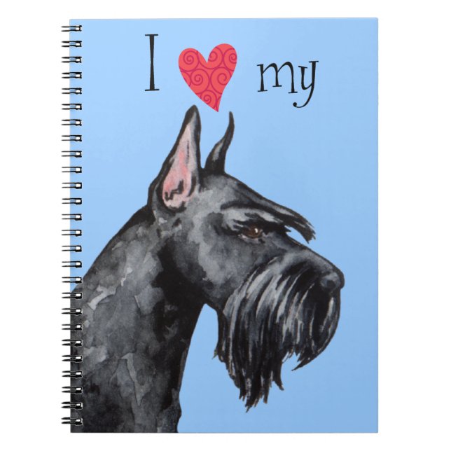 Cuaderno Amo mi Schnauzer gigante (Frente)