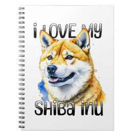 Cuaderno Amo Mi Shiba Inu | Propietario de perros