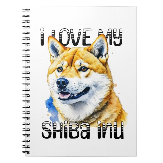 Cuaderno Amo Mi Shiba Inu | Propietario de perros (Frente)