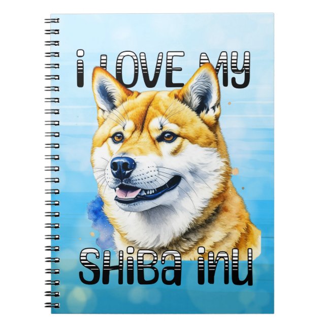 Cuaderno Amo Mi Shiba Inu | Propietario de perros (Frente)