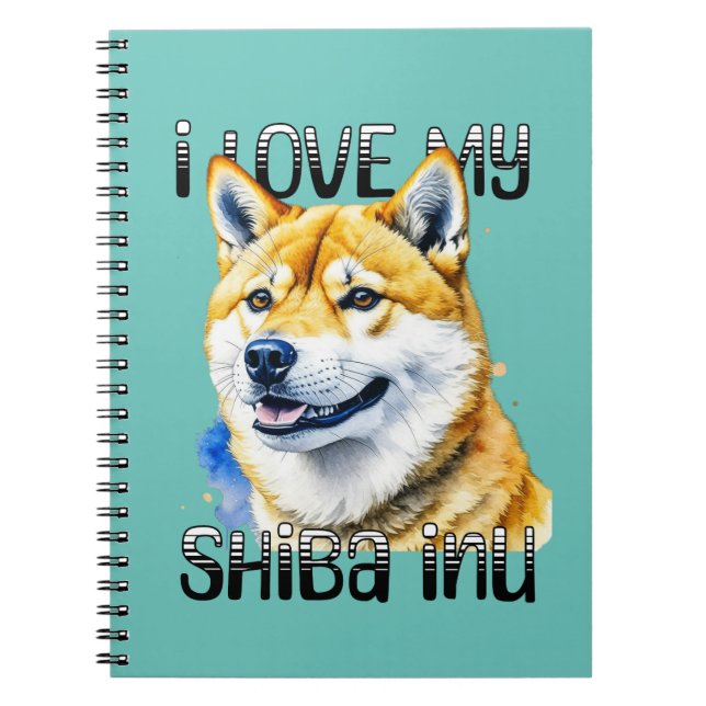 Cuaderno Amo Mi Shiba Inu | Propietario de perros (Frente)
