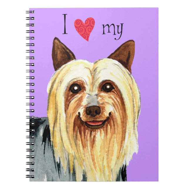 Cuaderno Amo mi Silky Terrier (Frente)