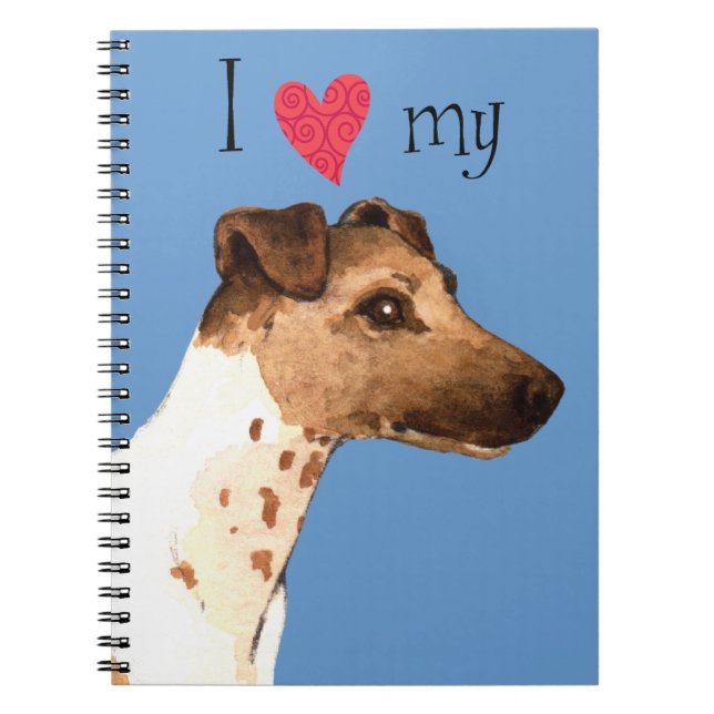 Cuaderno Amo mi Zorro Suave Terrier (Frente)