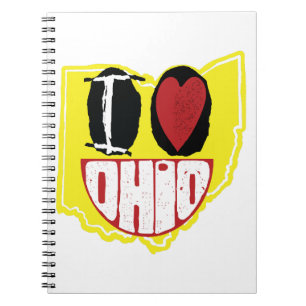 Cuaderno Amo Ohio Sonriendo Cara Feliz