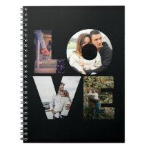 AMOR - 4 Parejas/Collage de fotos familiar - Negro