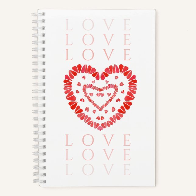 Cuaderno AMOR 5.5x8.5 Bloc de notas en espiral (Anverso)