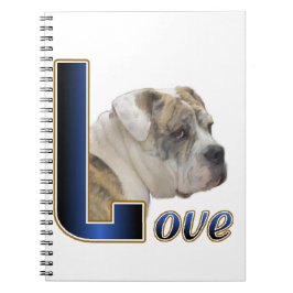 Cuaderno Amor al Bulldog inglés