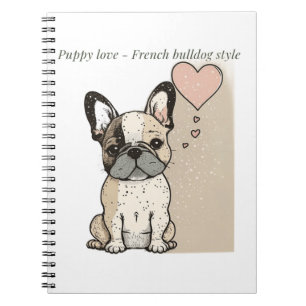 Cuaderno Amor al cachorro - estilo bulldog francés