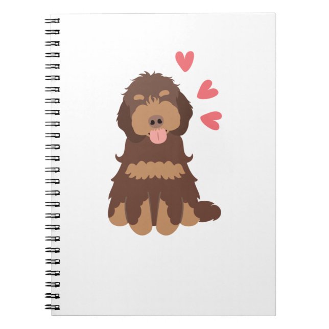 Cuaderno Amor Chocolate Phantom Cockapoo Cavapoo Perro (Frente)