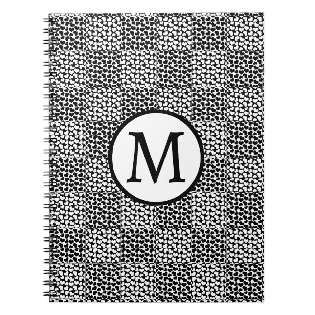 Cuaderno Amor controlado en blanco y negro (Frente)