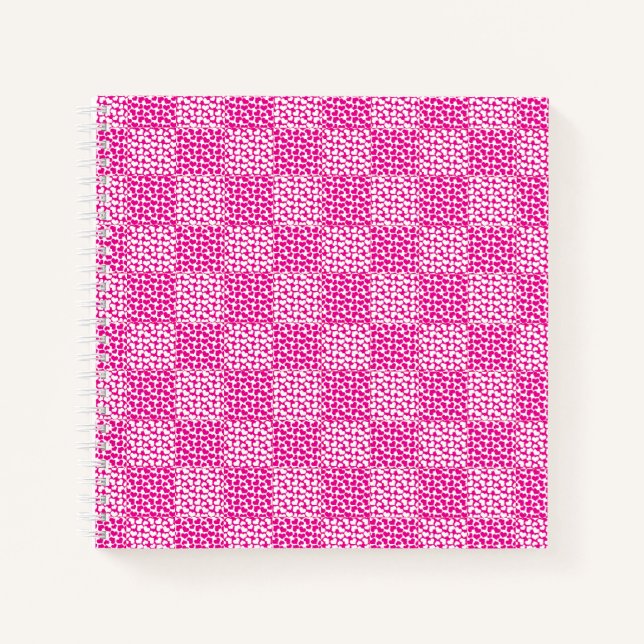 Cuaderno Amor controlado en magenta y blanco (Anverso)