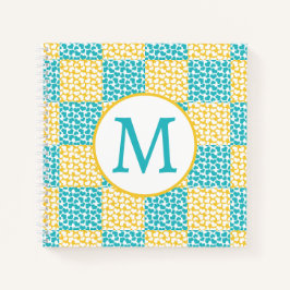 Cuaderno Amor controlado en turquesa, amarillo y blanco