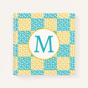 Cuaderno Amor controlado en turquesa, amarillo y blanco