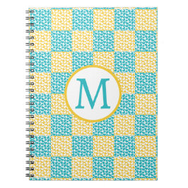 Cuaderno Amor controlado en turquesa, amarillo y blanco