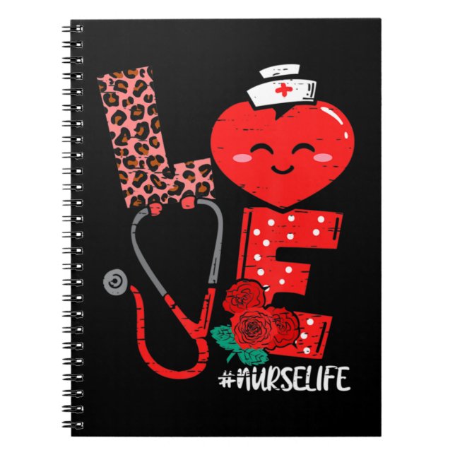 Cuaderno Amor Corazón Stethoscope Enfermera Vida de San Val (Frente)