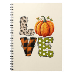 Cuaderno AMOR - Cuta calabaza y Papel Polka