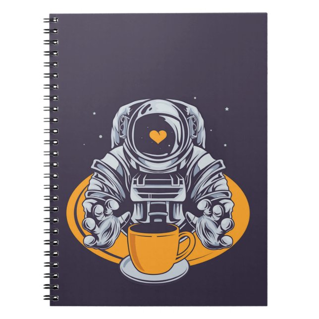 Cuaderno Amor de astronauta por el café (Frente)