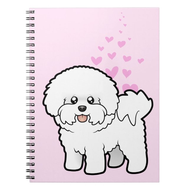 Cuaderno Amor de Bichon Frise (Frente)