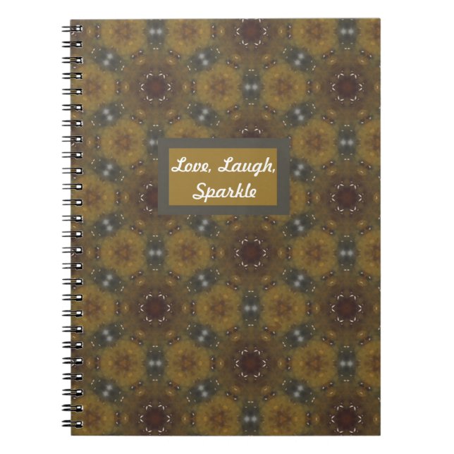 Cuaderno Amor de caída con patrones geométricos, risas, esp (Frente)