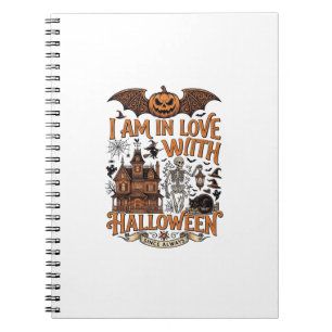 Cuaderno Amor de Halloween Casa Embrujada Esqueleto Calabaz