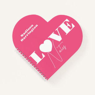 Cuaderno AMOR de nombre personalizado