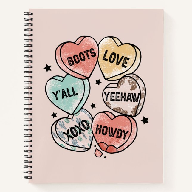 Cuaderno Amor de vaquero - Corazones occidentales (Anverso)