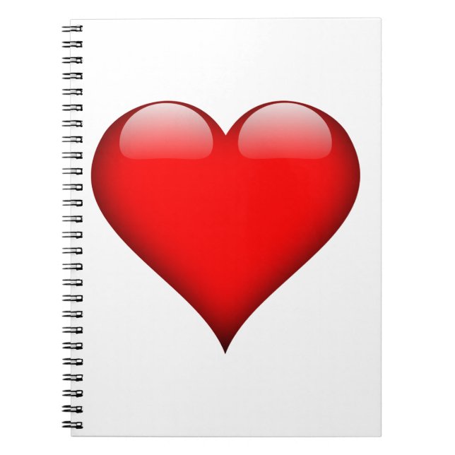 Cuaderno Amor del corazón rojo (Frente)
