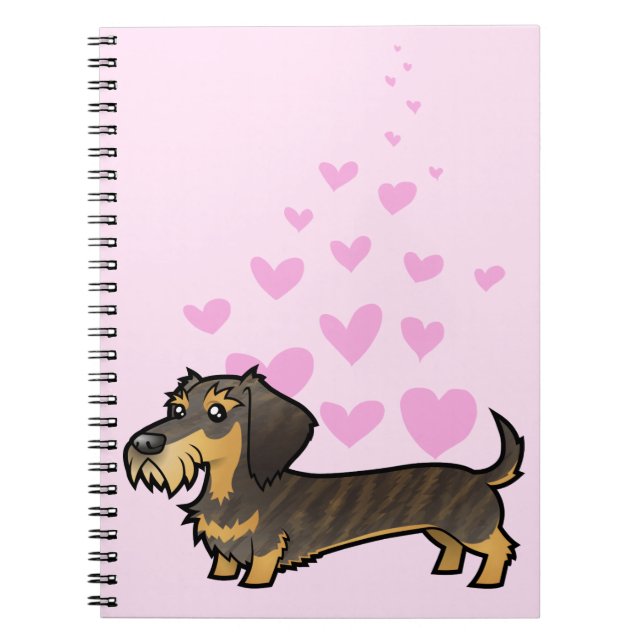 Cuaderno Amor del Dachshund (wirehair) (Frente)