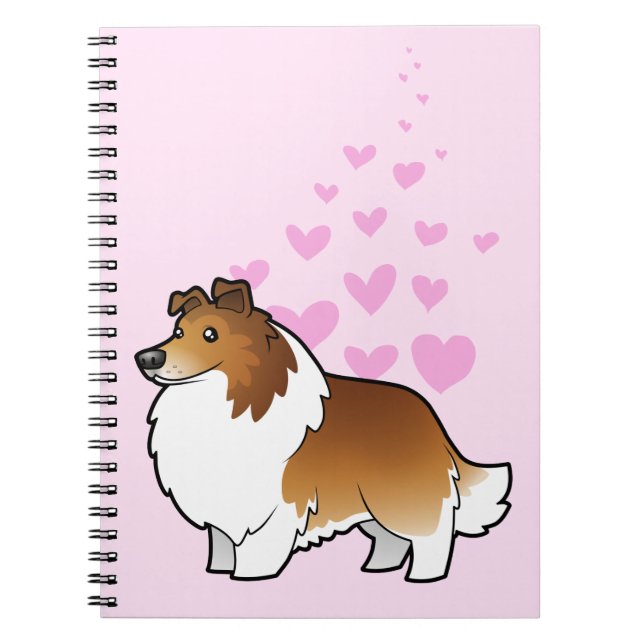 Cuaderno Amor del perro pastor/del collie de Shetland (Frente)