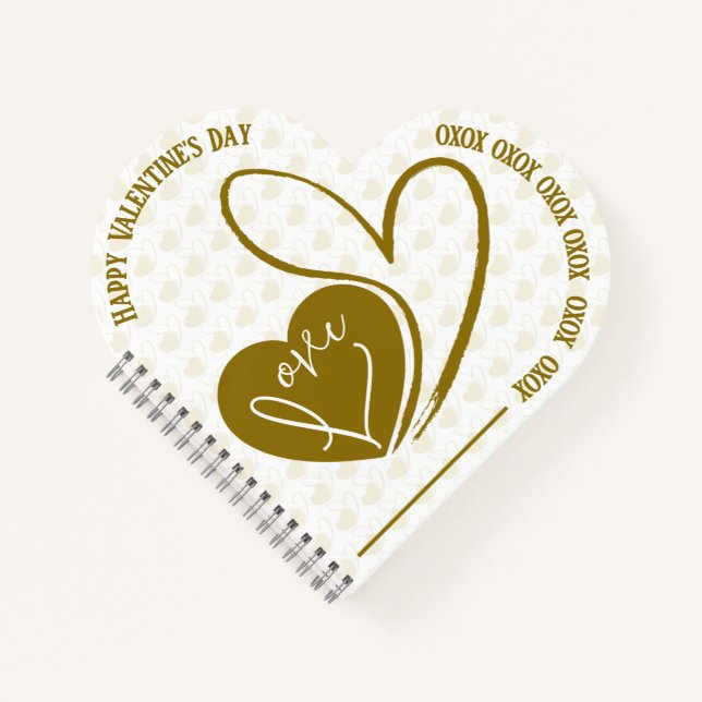 Cuaderno Amor El día de San Valentín personalizado (Anverso)