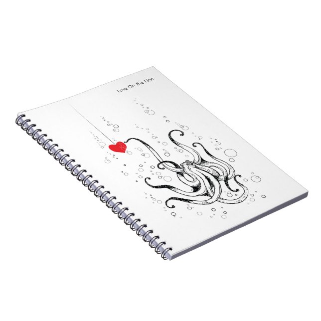 Cuaderno Amor en el bloc de notas de la línea (Lado Derecho)
