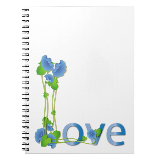 Cuaderno Amor en las flores azules (Frente)