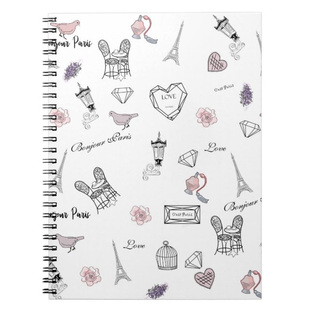 Cuaderno Amor en Peris Moda Bohemia Floral Boho Cute (Frente)