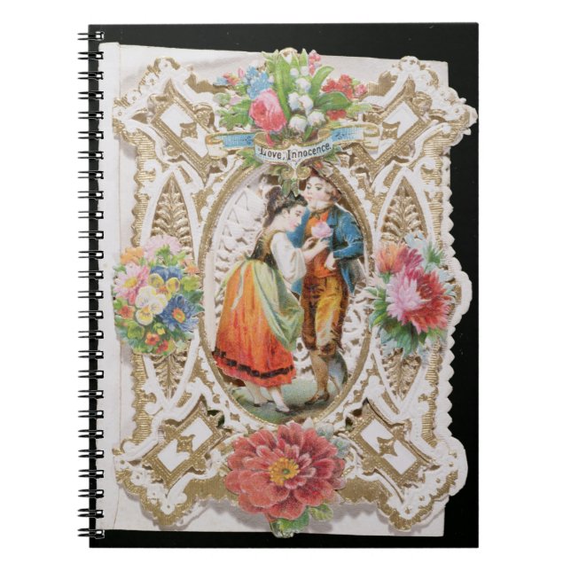 Cuaderno Amor, inocencia, tarjeta de la tarjeta del día de (Frente)