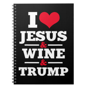 Cuaderno Amor Jesús Vino Trump Religiosa Cristiana Fe Mo