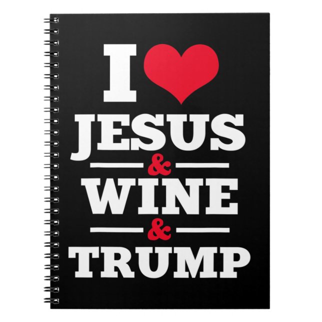 Cuaderno Amor Jesús Vino Trump Religiosa Cristiana Fe Mo (Frente)