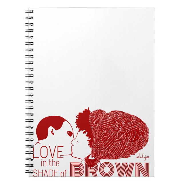 CUADERNO AMOR MARRÓN EN ROJO (Frente)