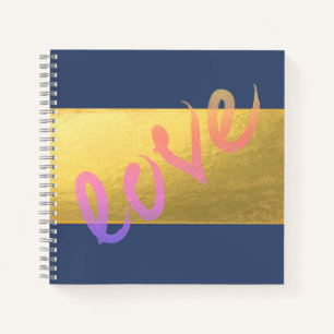 Cuaderno Amor Moderno Femenino en Oro