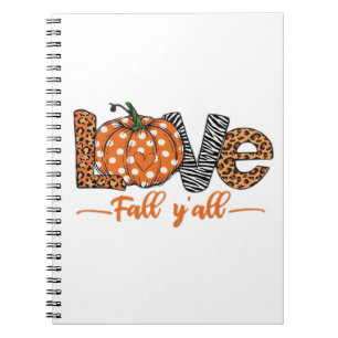 Cuaderno AMOR Otoño Chicos Estampado Leopardo Calabaza Mo