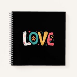 Cuaderno AMOR Paw – Tipografía Artística para Amantes de Ma