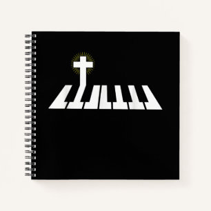 Cuaderno Amor por Dios Cruz de Piano Cristiana Jesús Fe