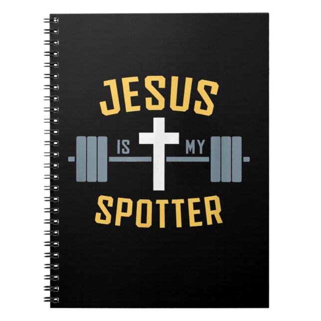 Cuaderno Amor por Dios | Jesús Es Mi Halterofilia Spotter (Frente)