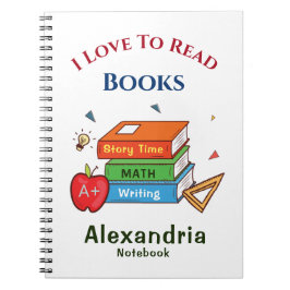 Cuaderno Amor Por Leer Libros Lector Leer Personalizar