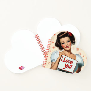 Cuaderno Amor retro de clavijas