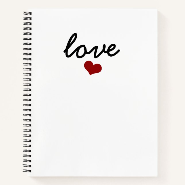 Cuaderno amor rojo corazón valentina (Anverso)