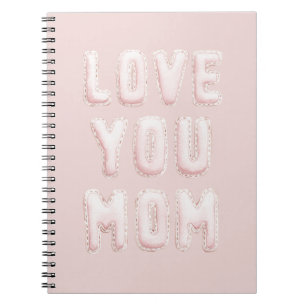 Cuaderno Amor Rosa Te Quiero Mamá Día de la Madre