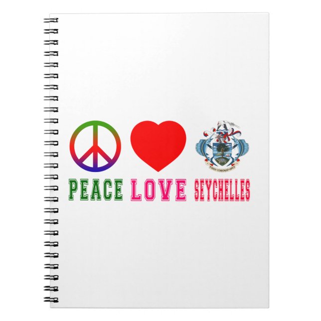 Cuaderno Amor Seychelles de la paz (Frente)